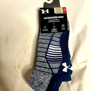UNDER ARMOUR UA Elevated Golf No Show Tab Socks 2 Pack Men (8-12) Women (9-12)